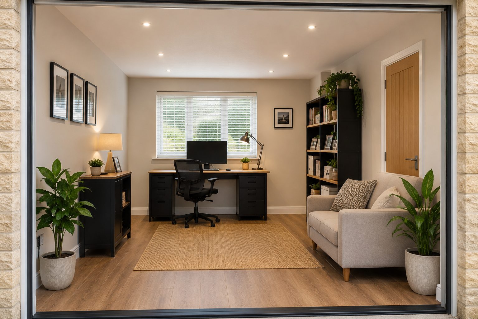 Warm finished room after garage conversion