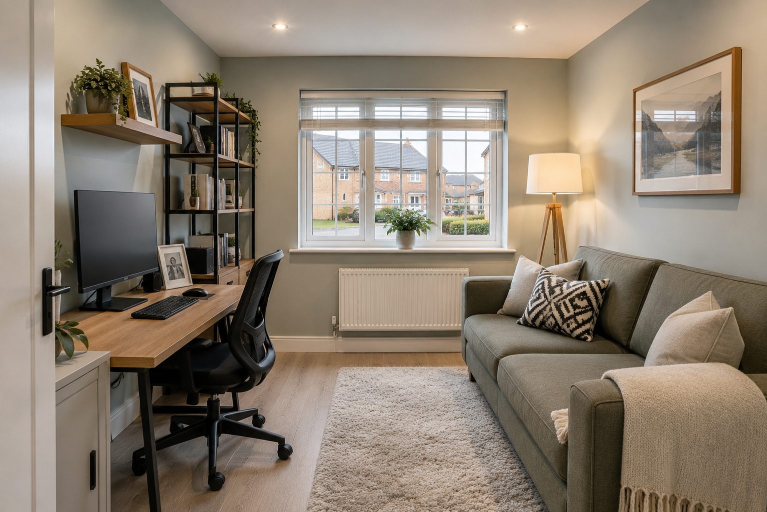 Finished room created from a garage conversion in Uppingham