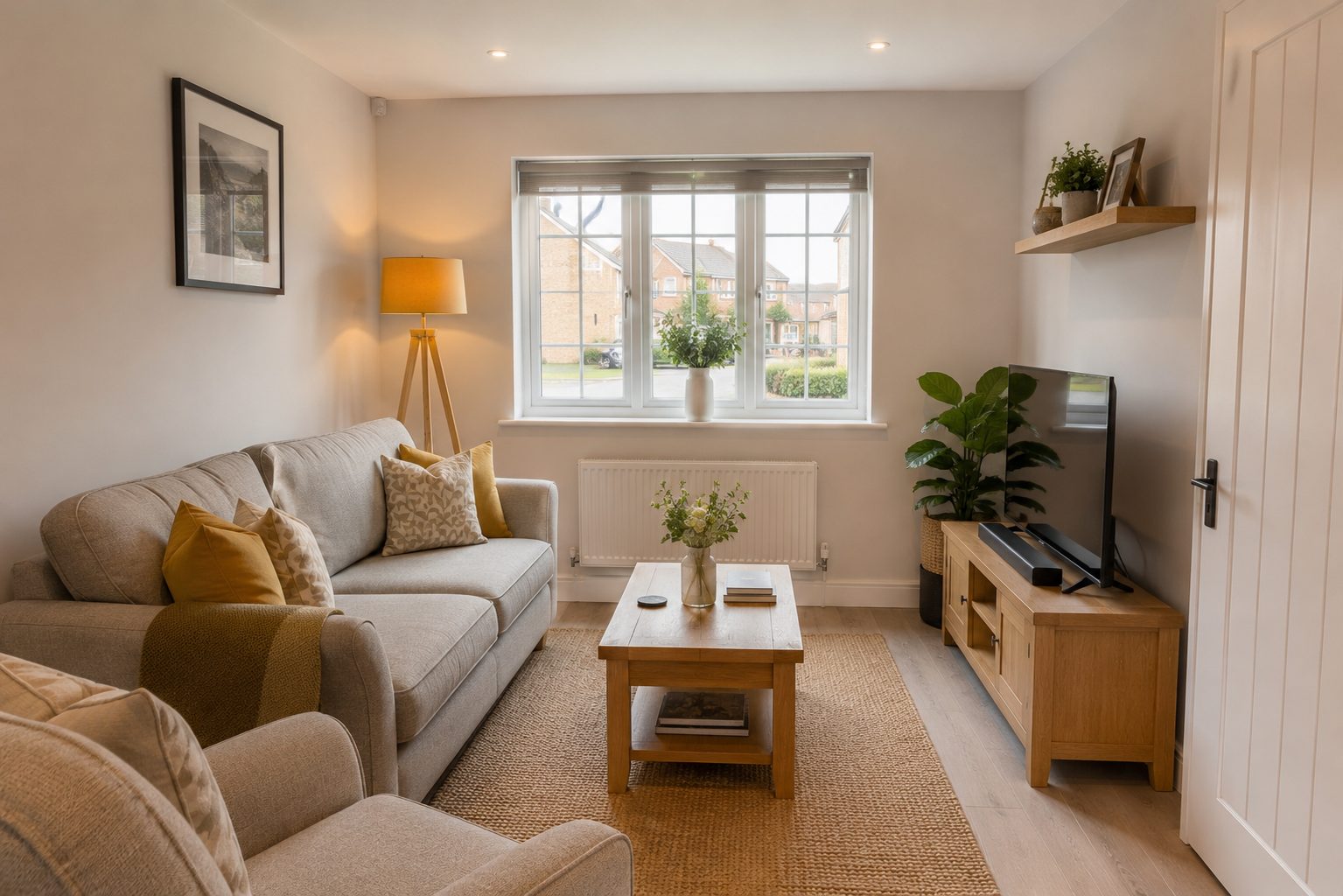Garage converted into a snug in an Uppingham home
